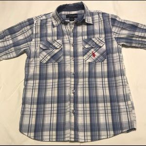 US Polo Button-Down Dress Shirt Top 10/12 Boys